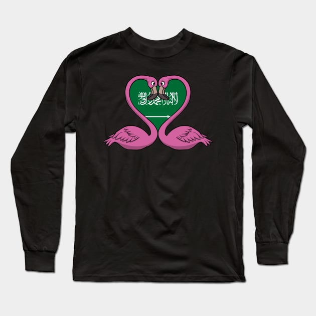 Flamingo Saudi Arabia Long Sleeve T-Shirt by RampArt